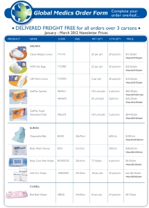 Order Form Jan-March 2012